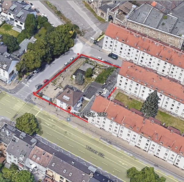Luftbild Aachen Grundst�ck Baugrundst�ck in Aachen f�r Wohnanlage, Mehrfamillienhaus, Boardinghaus oder Studierendenwohnungen