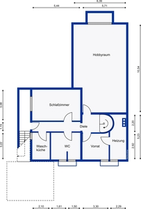 Grundriss Untergeschoss Bungalow Krefeld