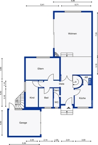 Grundriss Parterre Bungalow Krefeld