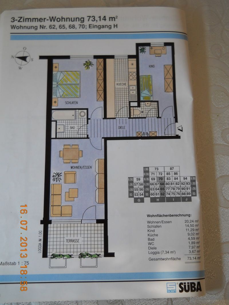 Grundriss Etagenwohnung Wiesloch